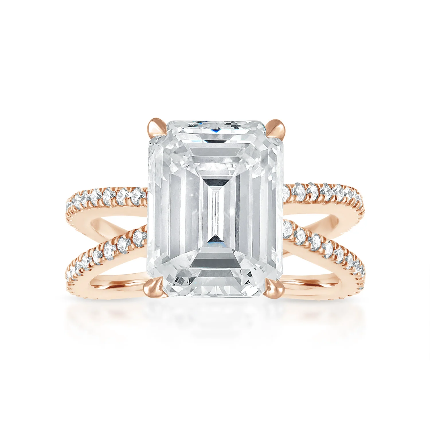 Reverse Pave Split Shank Engagement Ring - Image 10