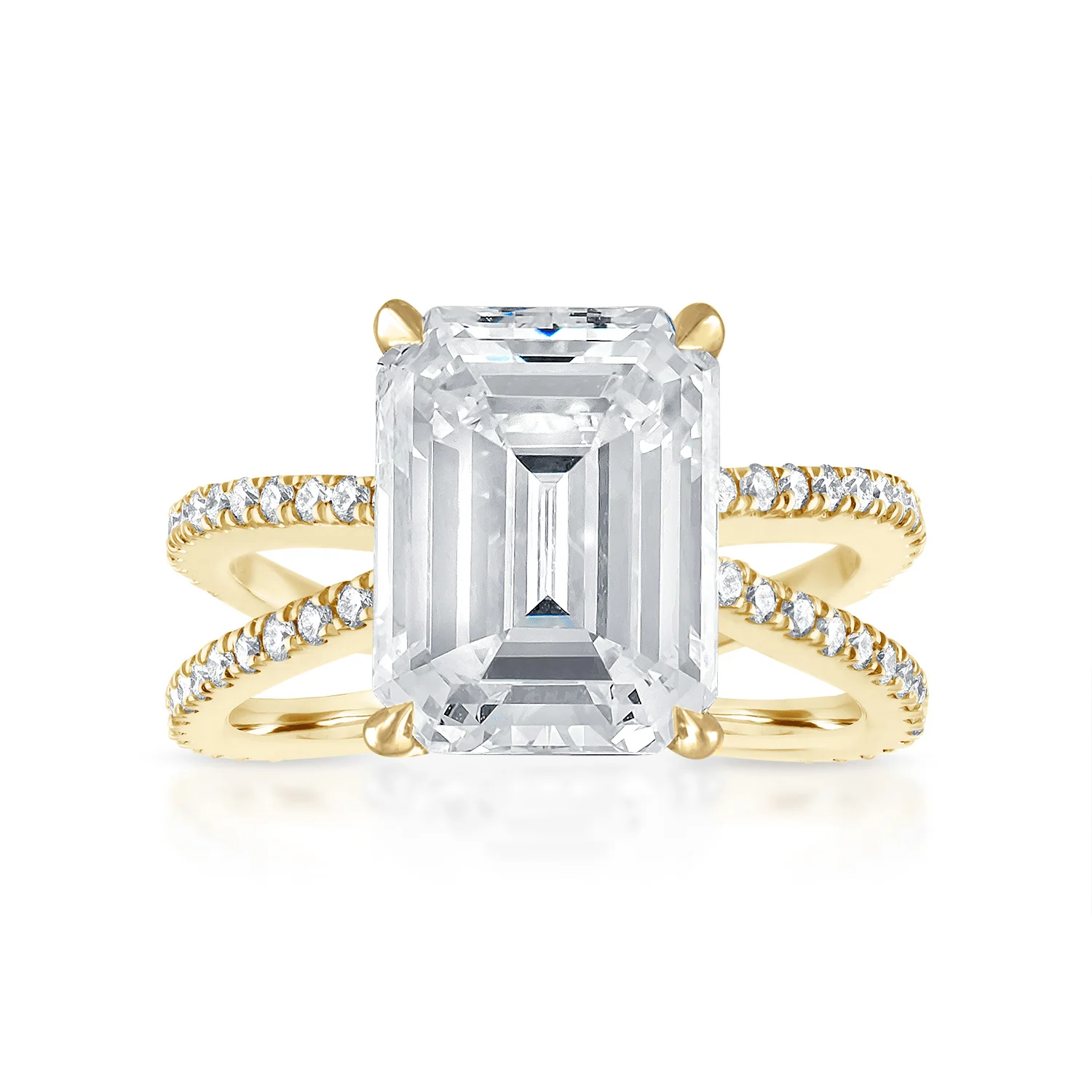 Reverse Pave Split Shank Engagement Ring - Image 11