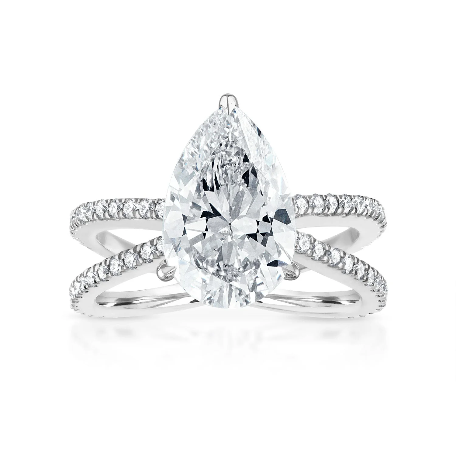 Reverse Pave Split Shank Engagement Ring - Image 12