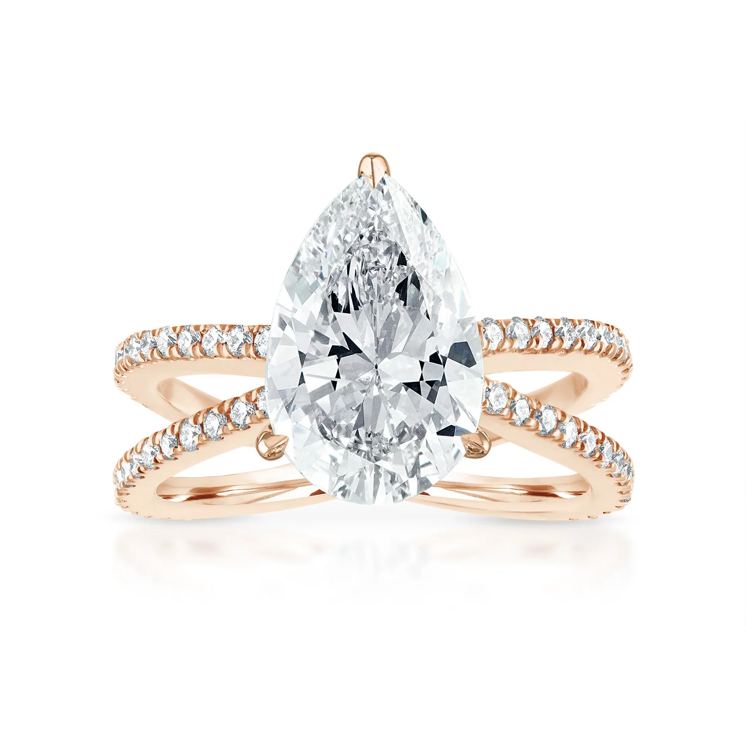 Reverse Pave Split Shank Engagement Ring - Image 13