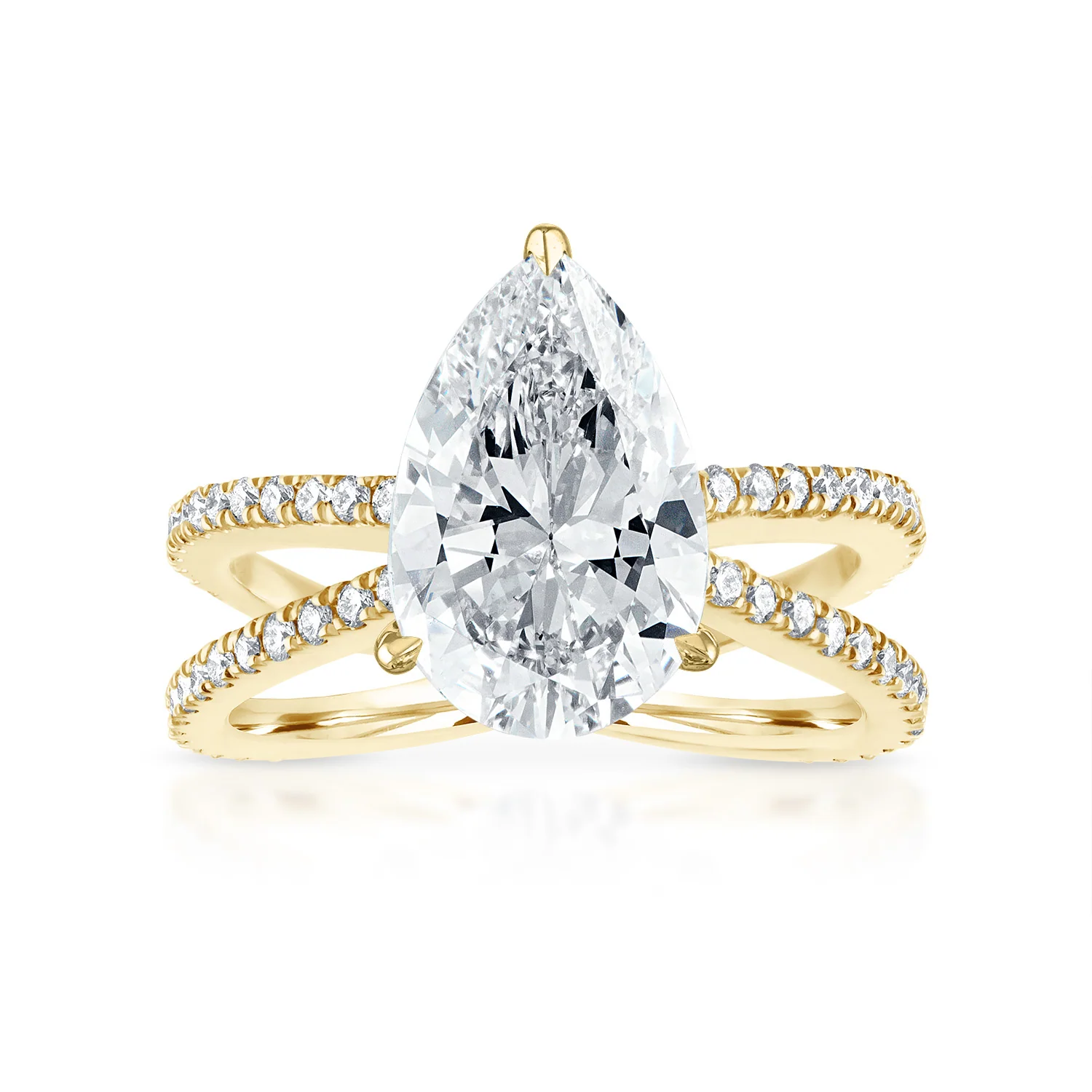 Reverse Pave Split Shank Engagement Ring - Image 14