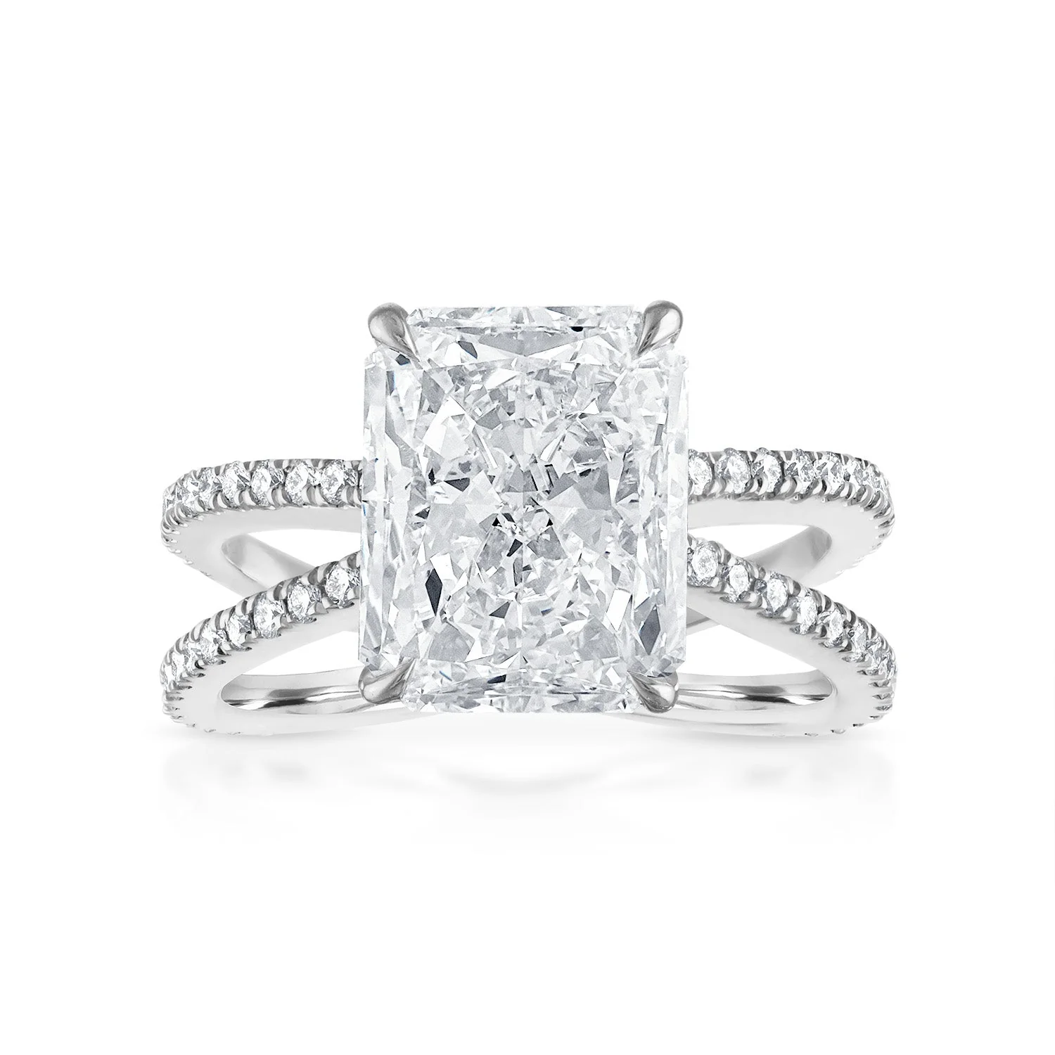 Reverse Pave Split Shank Engagement Ring - Image 15