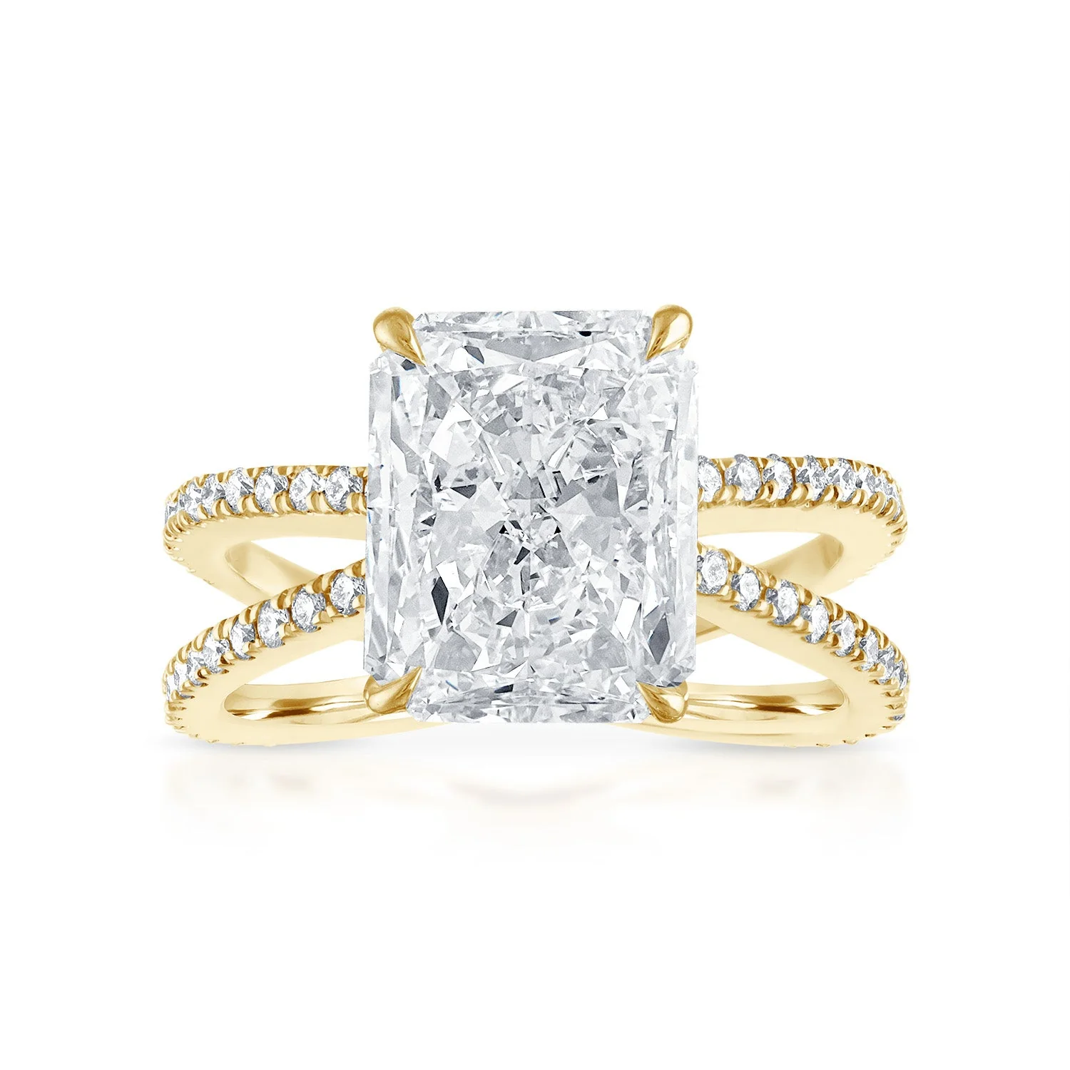 Reverse Pave Split Shank Engagement Ring - Image 16