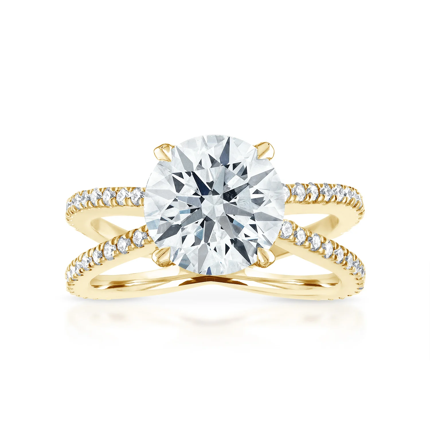 Reverse Pave Split Shank Engagement Ring - Image 18