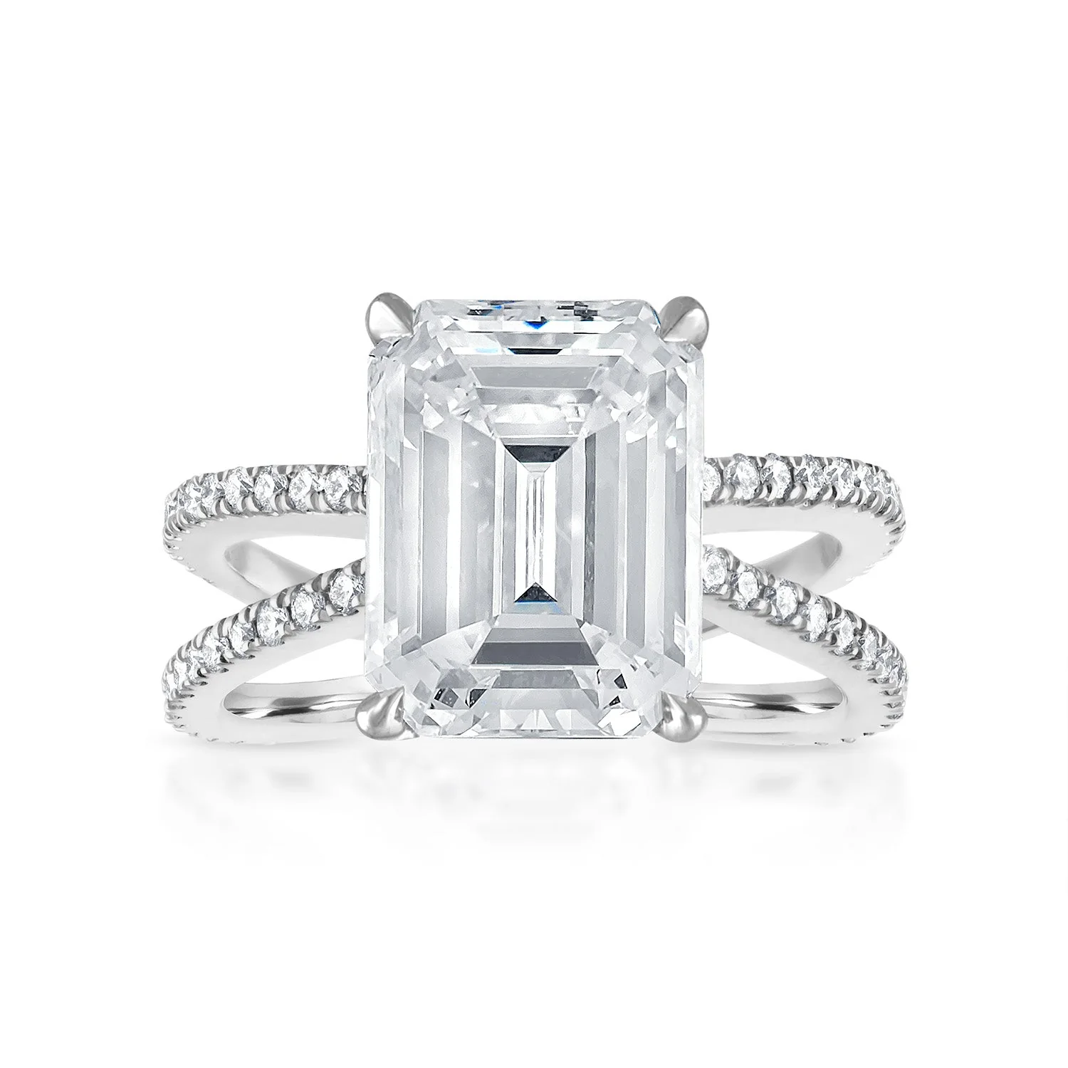 Reverse Pave Split Shank Engagement Ring - Image 9