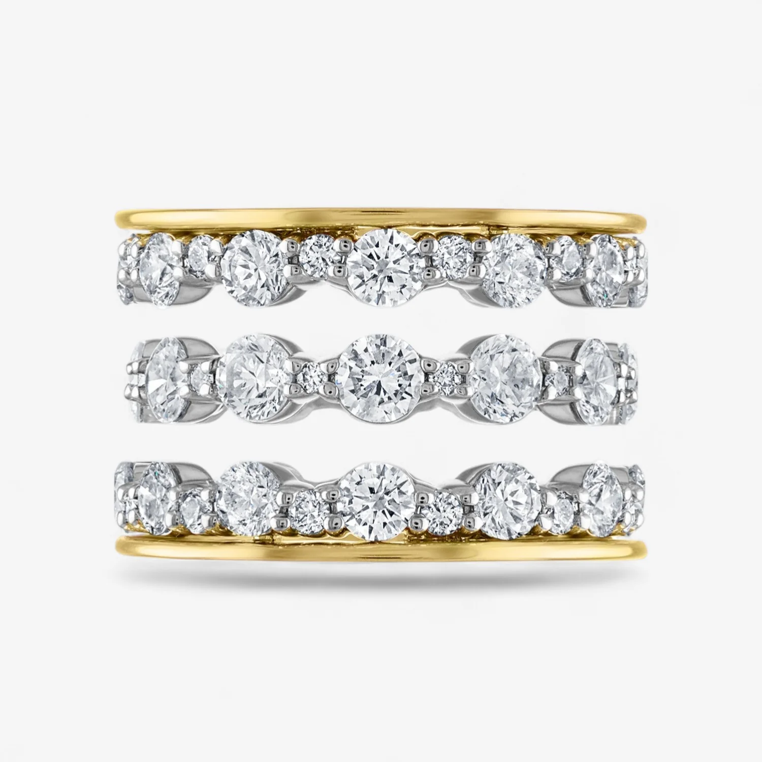 Signature Scalloped Diamond Stack Rings - Image 12