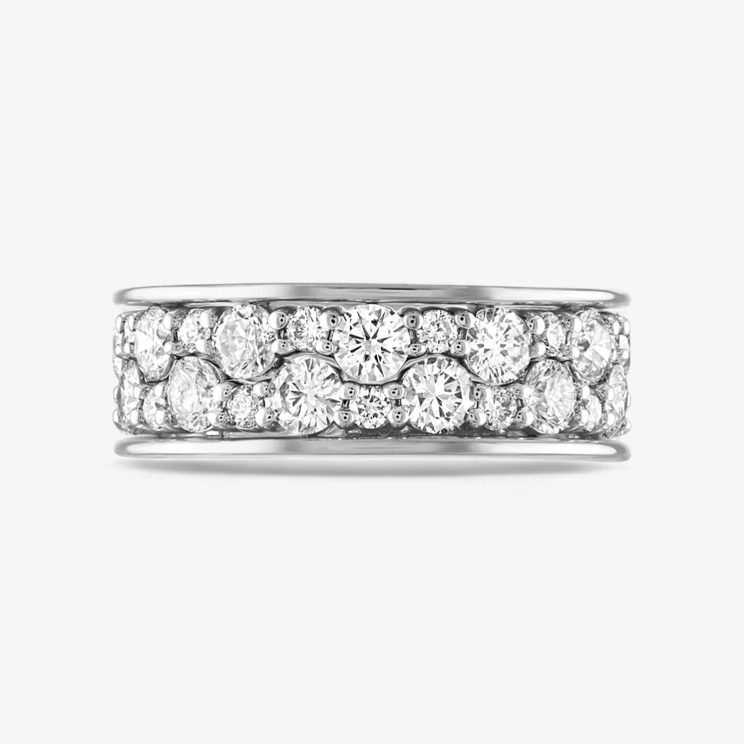 Signature Scalloped Diamond Stack Rings - Image 9