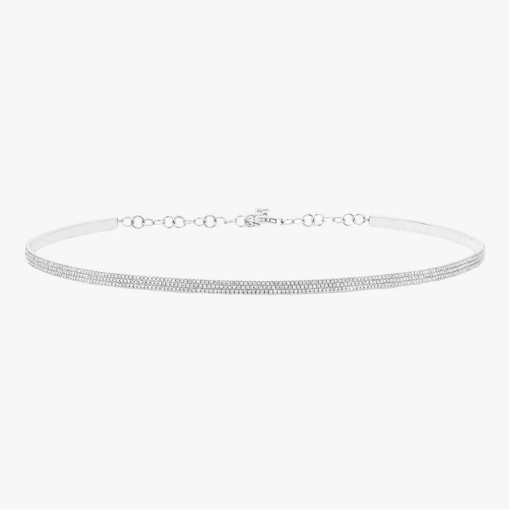 Signature Three Row Pave Choker