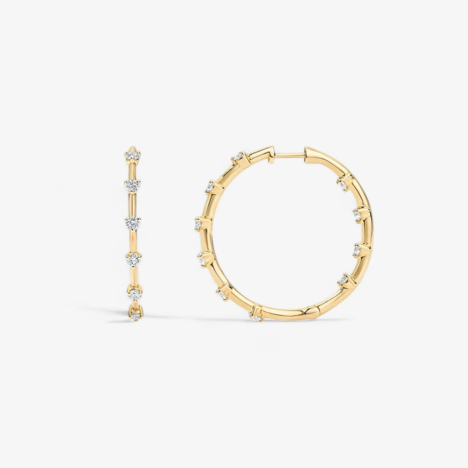 Celeste Petite Diamond Hoop Earrings