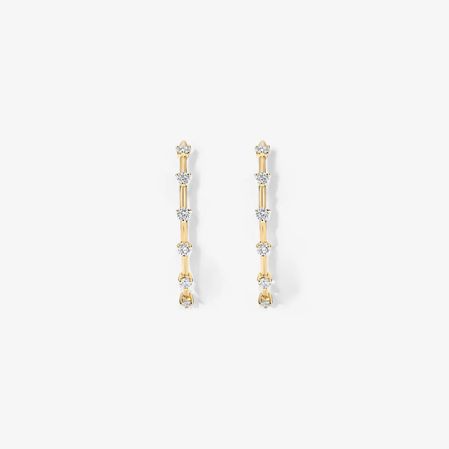 Celeste Petite Diamond Hoop Earrings - Image 5