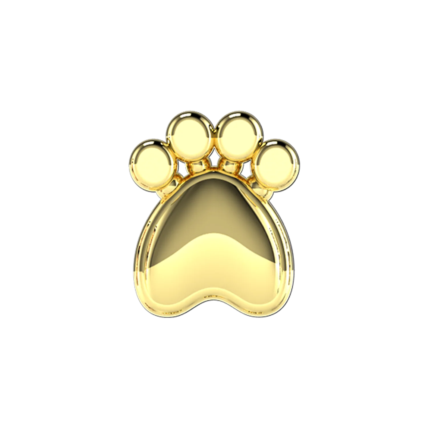 Solid Dog Paw Slider Necklace Charm