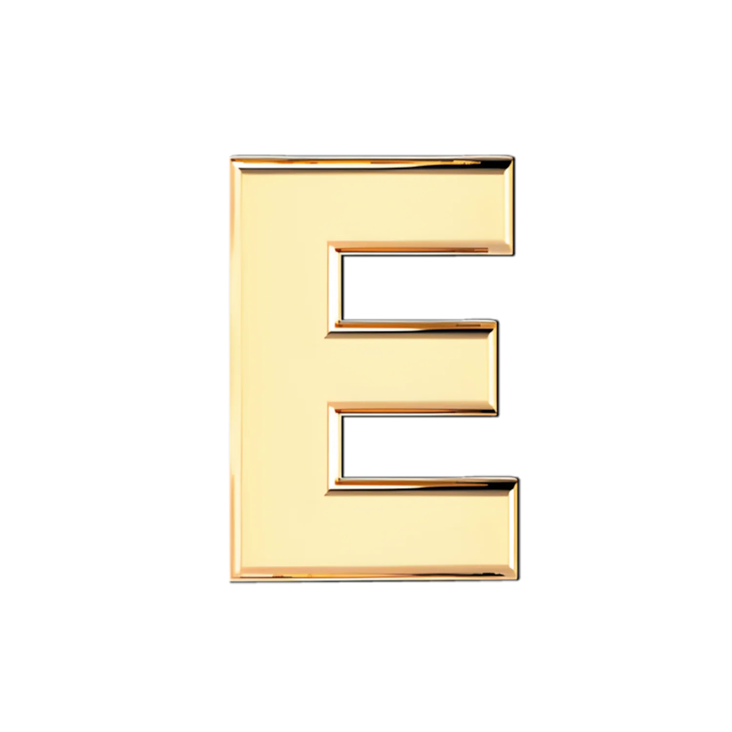 Solid Letter E Slider Necklace Charm