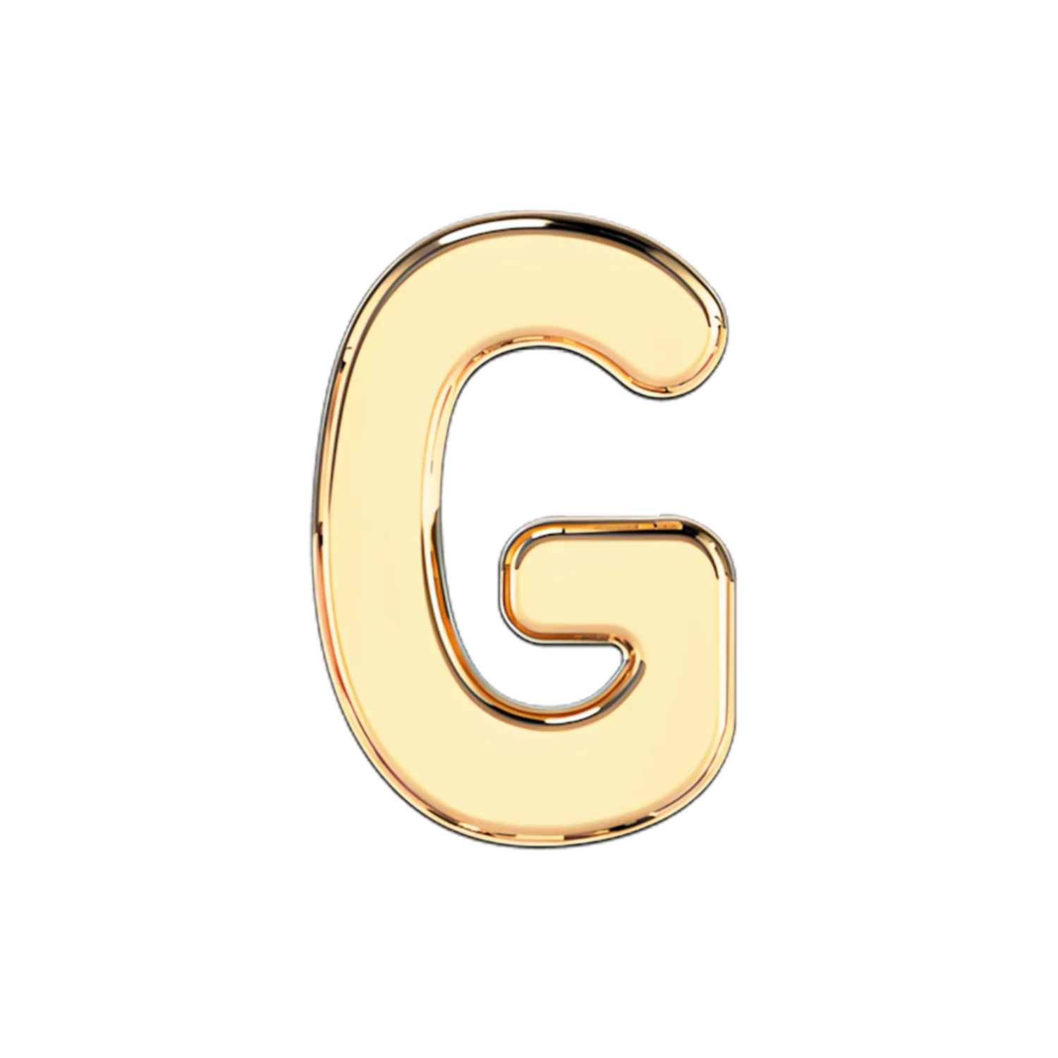 Solid Letter G Slider Necklace Charm