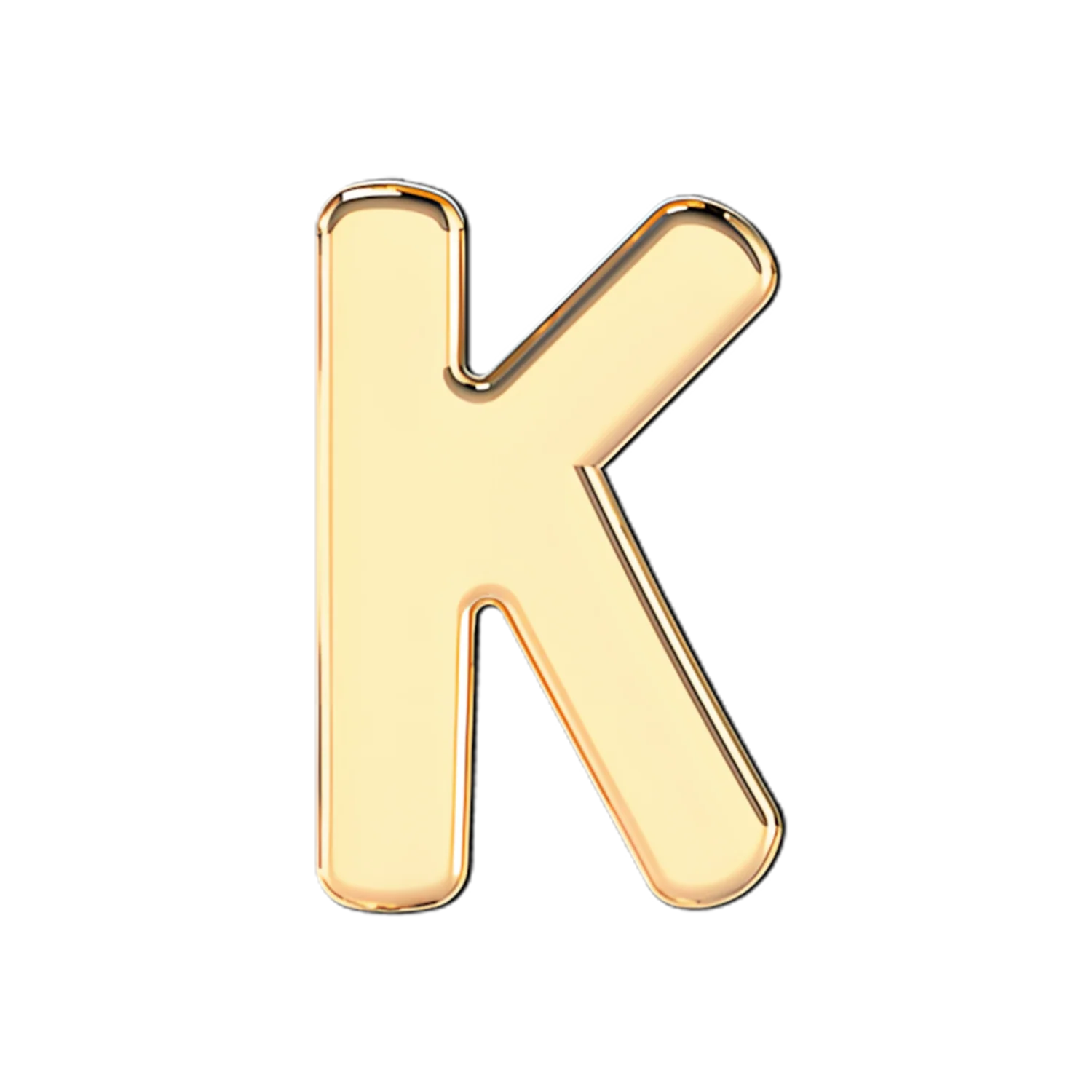 Slider Solid Letter K Charm - Image 4