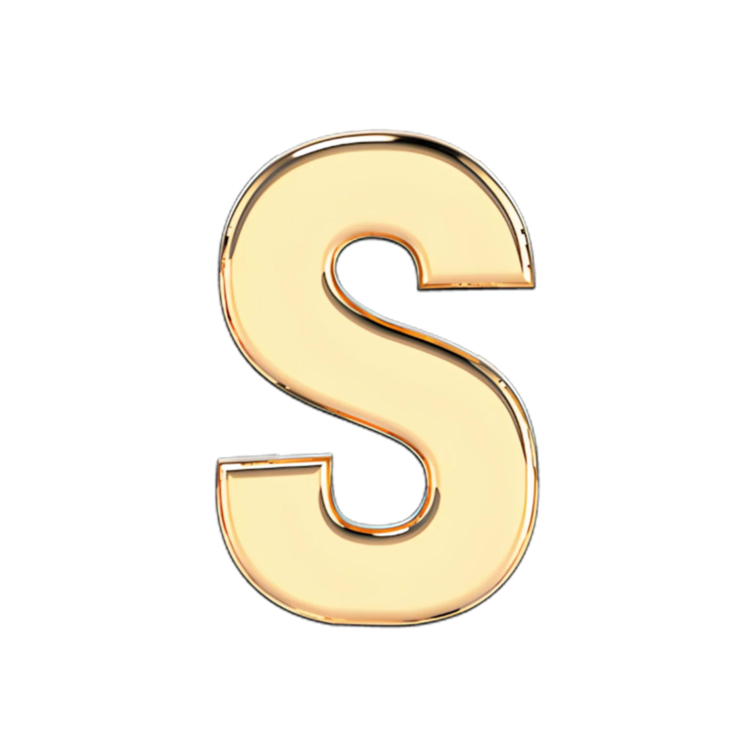 Slider Solid Letter S Charm - Image 4