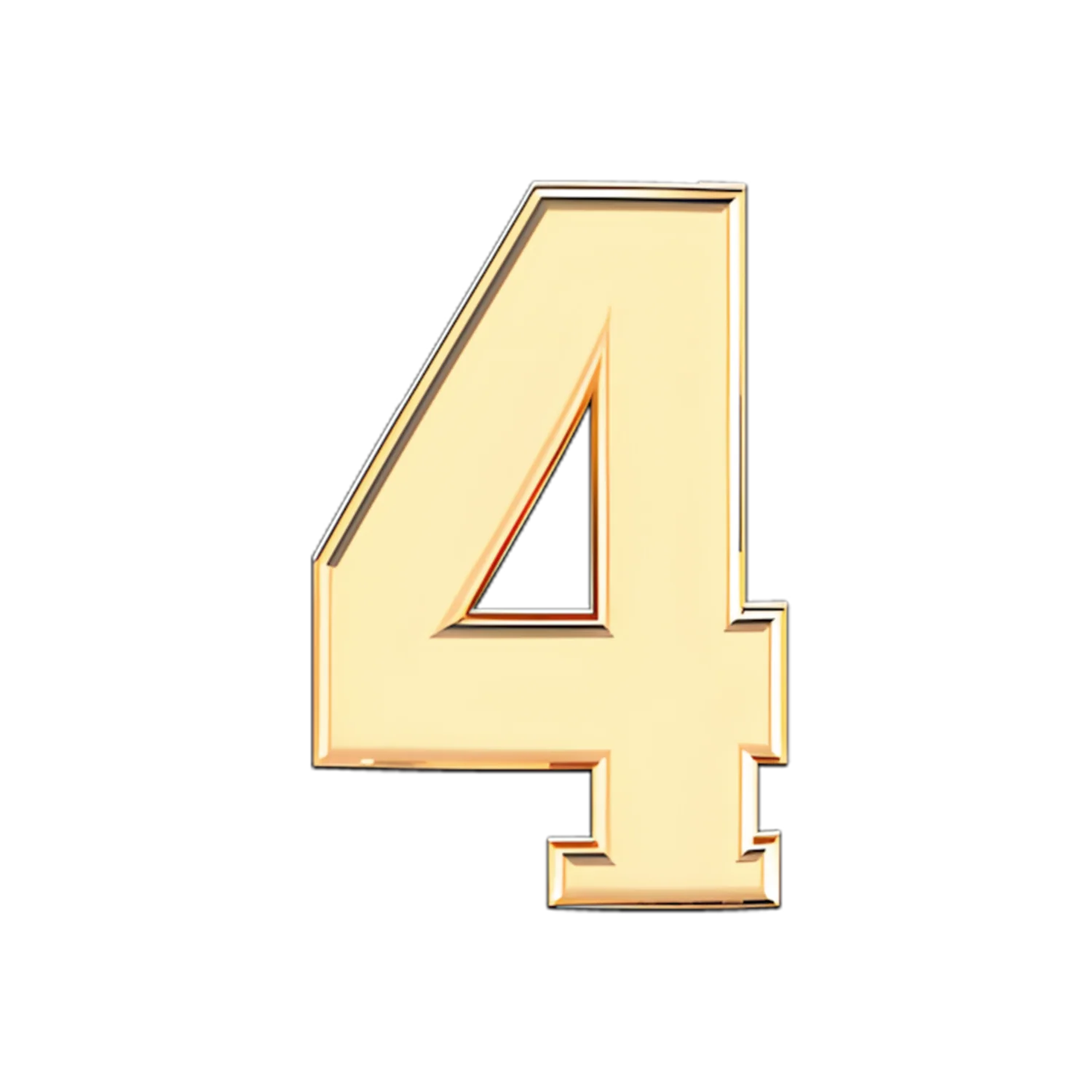Slider Solid Number 4 Charm - Image 3