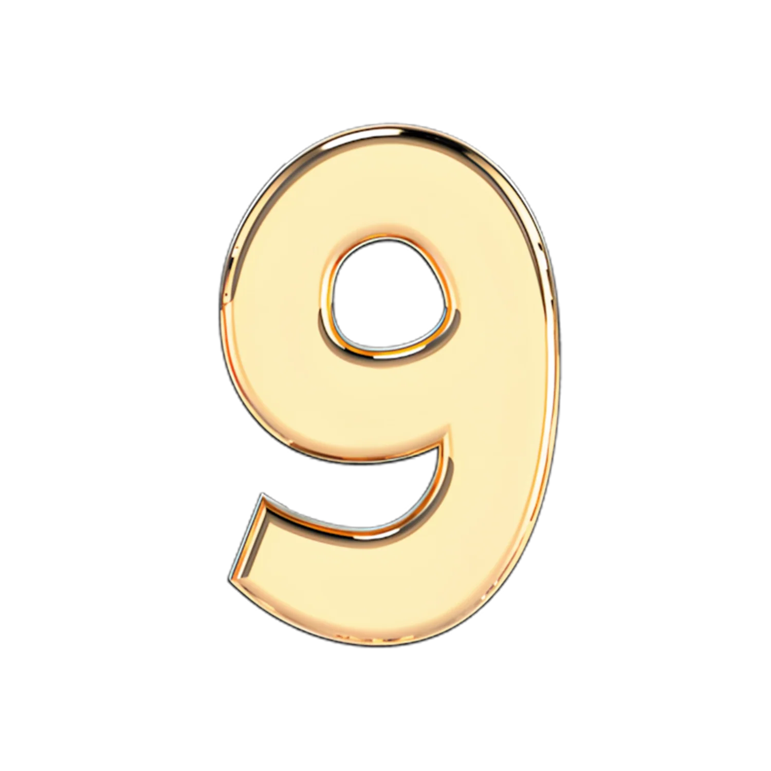 Slider Solid Number 9 Charm - Image 4