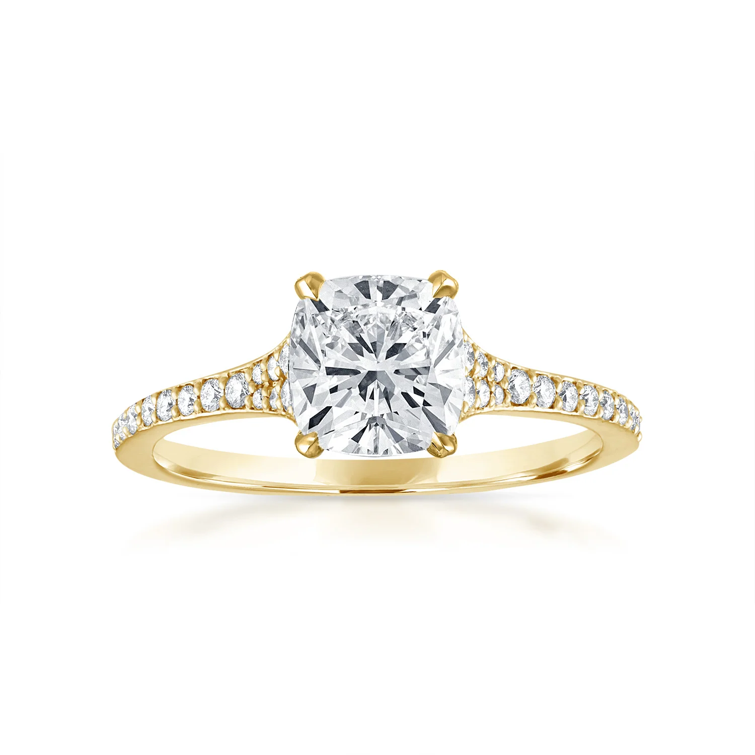 Tapered Pave Engagement Ring - Image 10