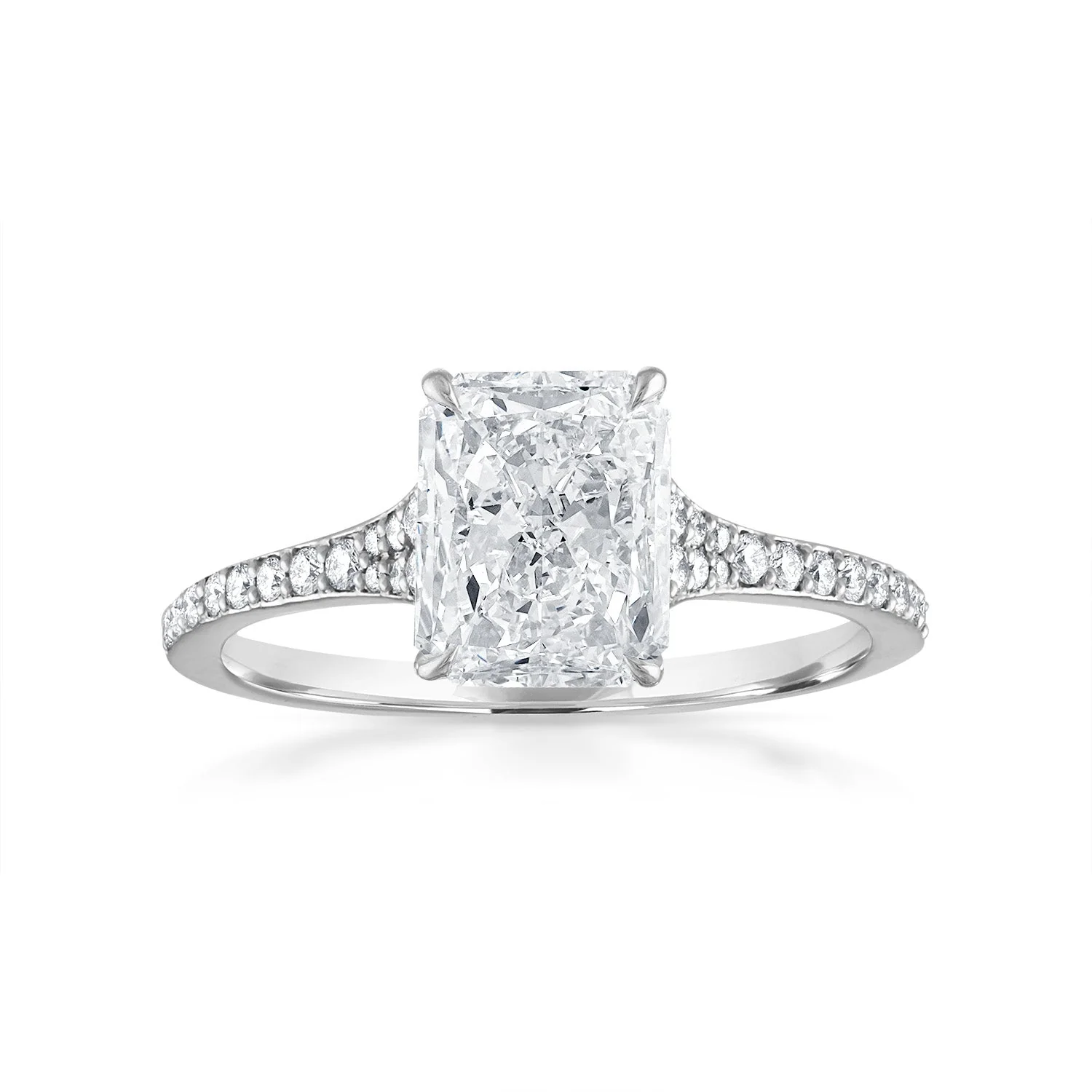 Tapered Pave Engagement Ring - Image 11