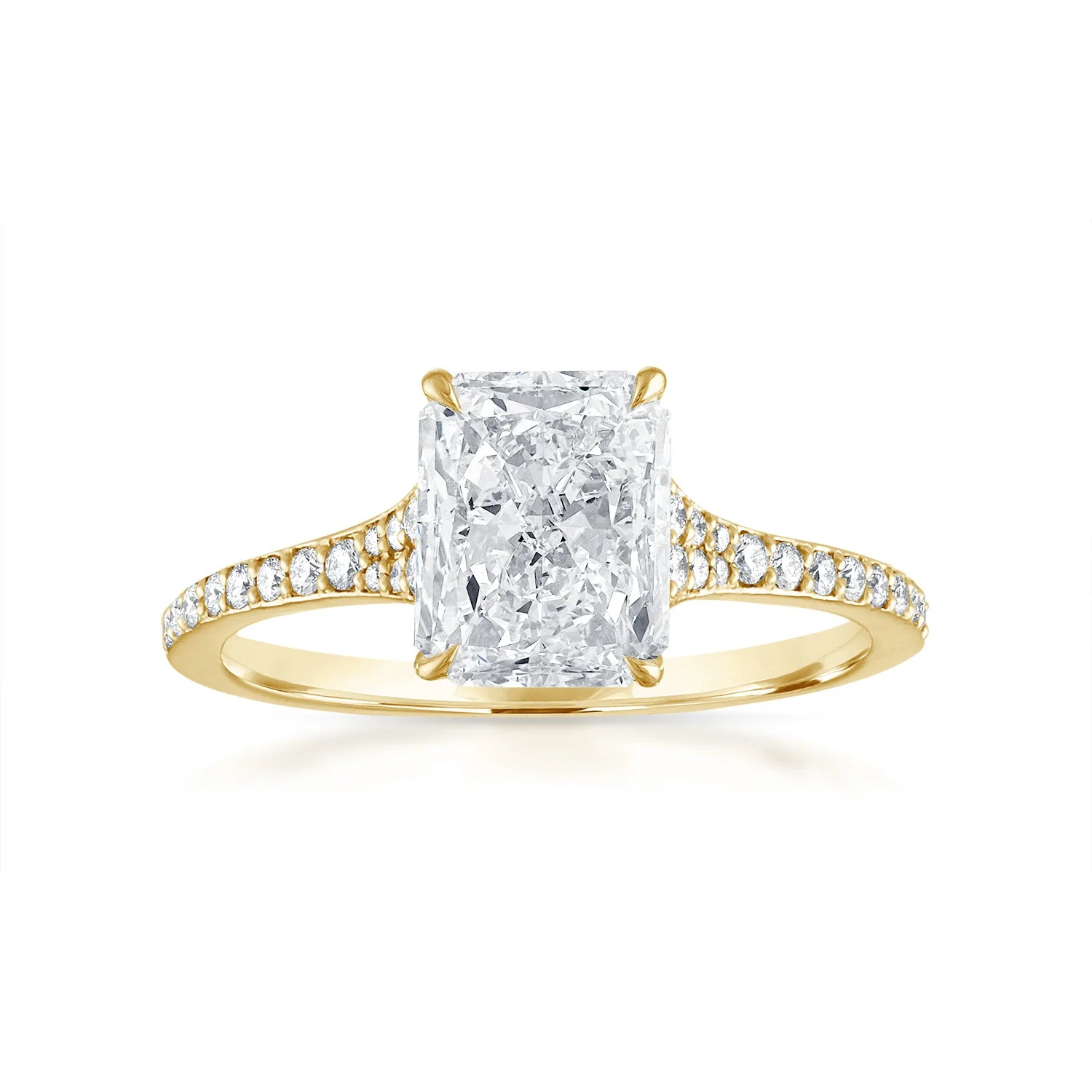 Tapered Pave Engagement Ring - Image 12