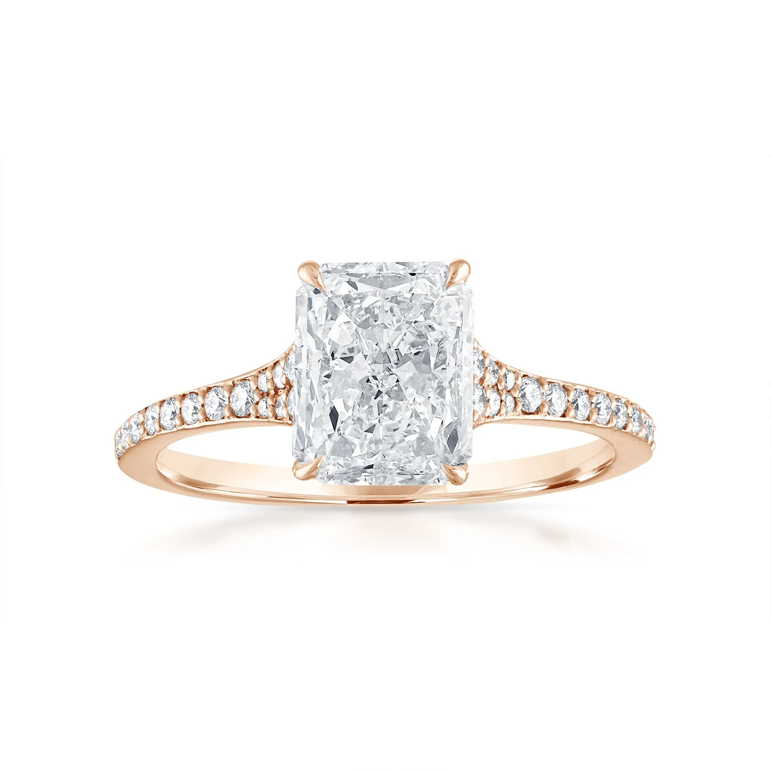 Tapered Pave Engagement Ring - Image 13
