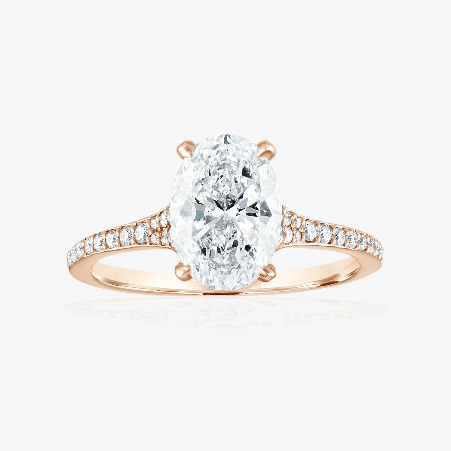 Tapered Pave Engagement Ring - Image 2