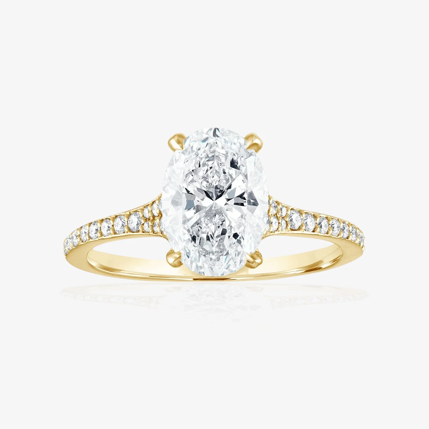 Tapered Pave Engagement Ring - Image 3