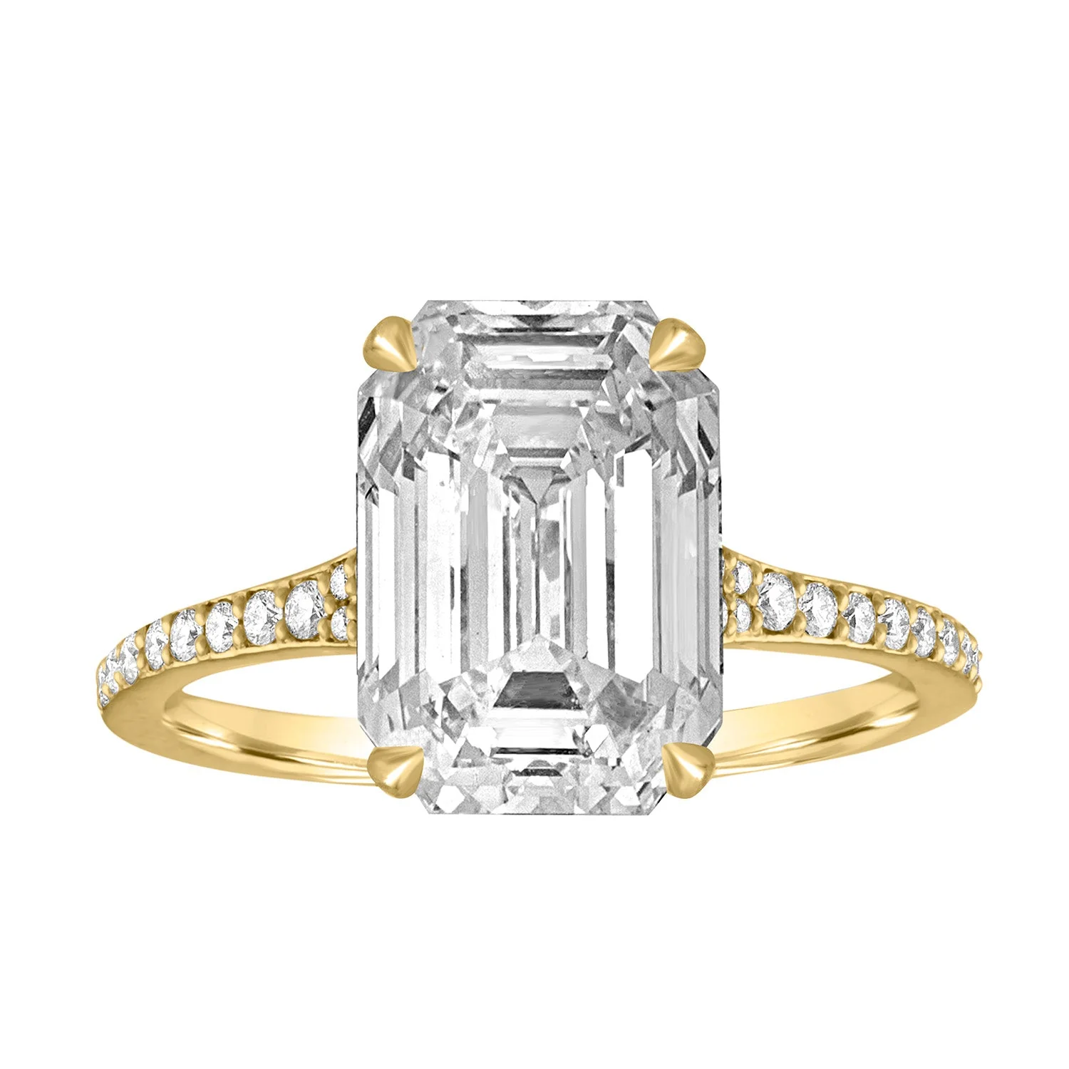 Tapered Pave Engagement Ring - Image 7