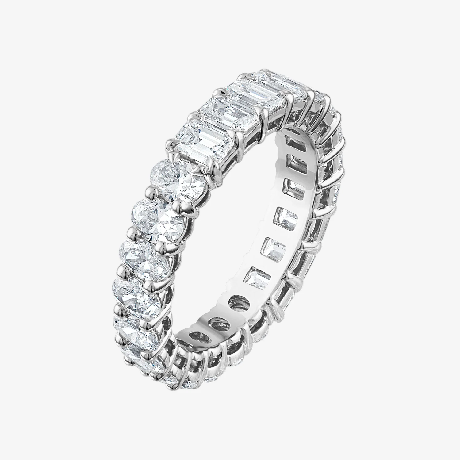 The Oval & Emerald Undecided® Eternity Band