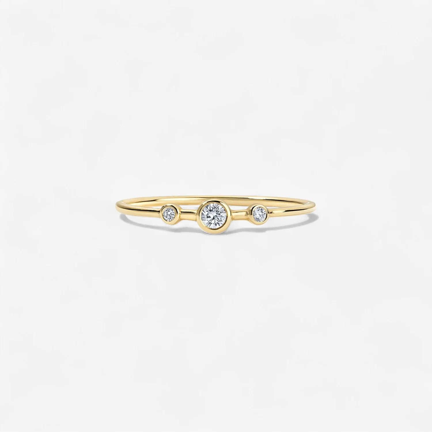 Margot Three Diamond Bezel Ring