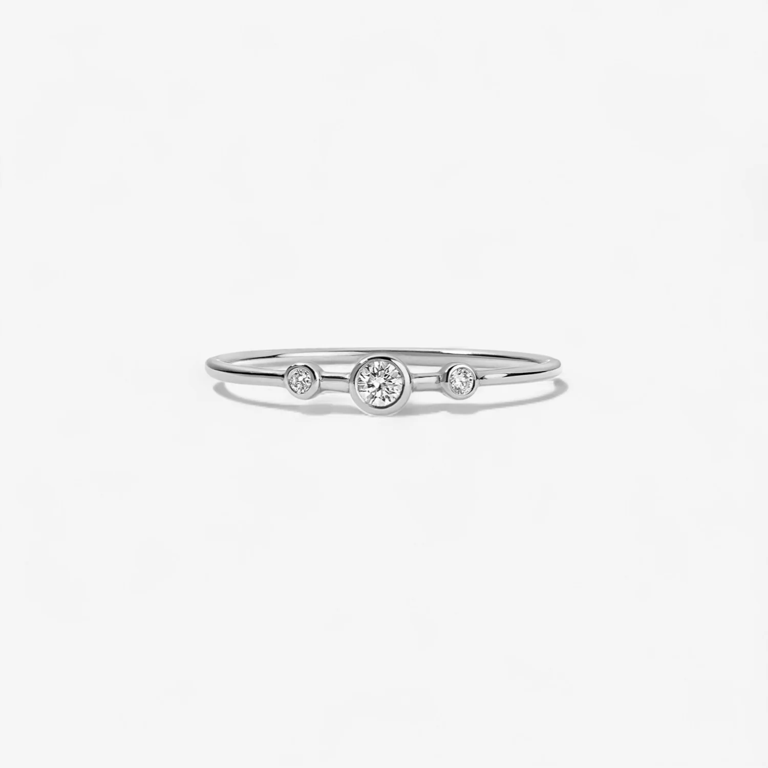 Margot Three Diamond Bezel Ring - Image 2