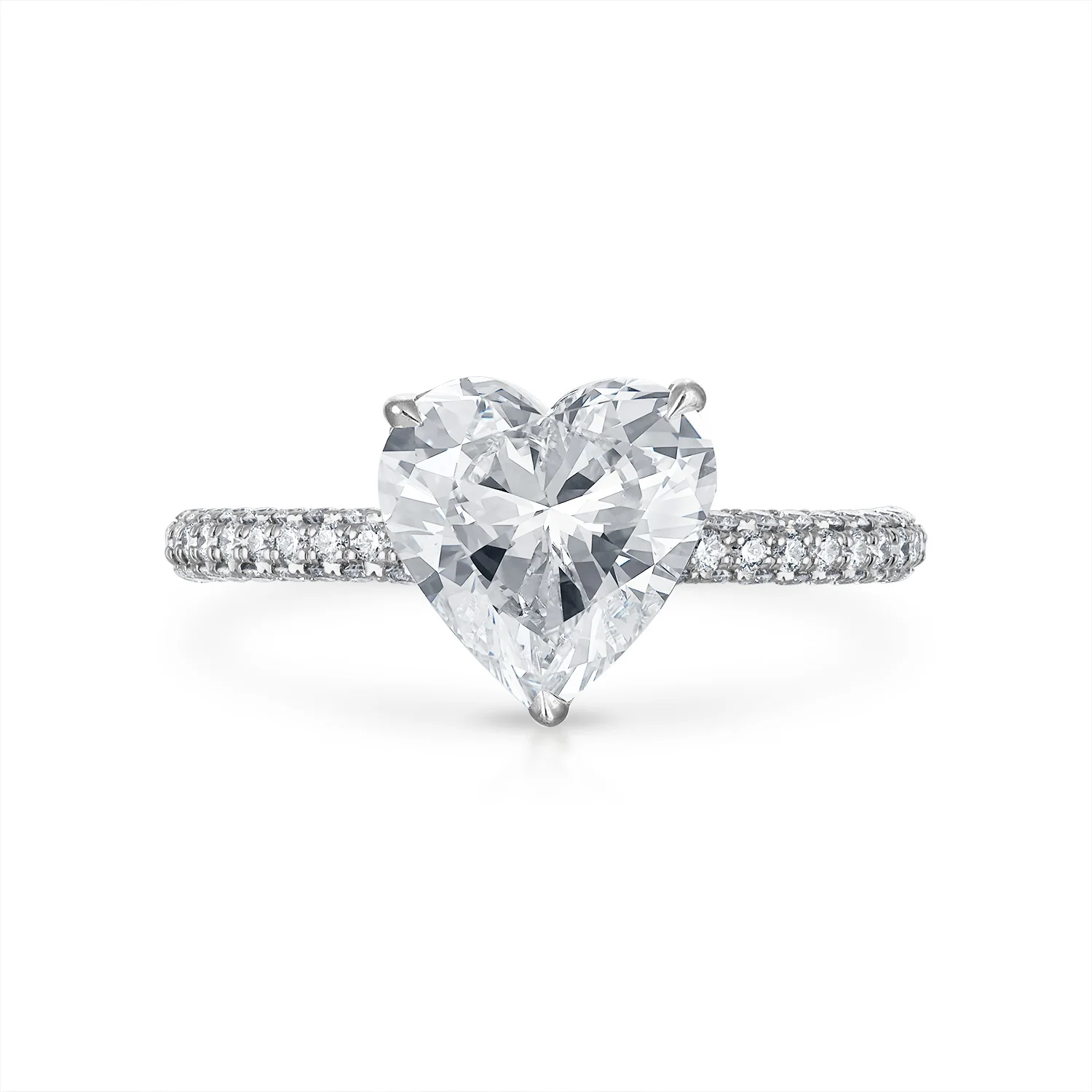 Three Sided Pave Engagement Ring - Image 16