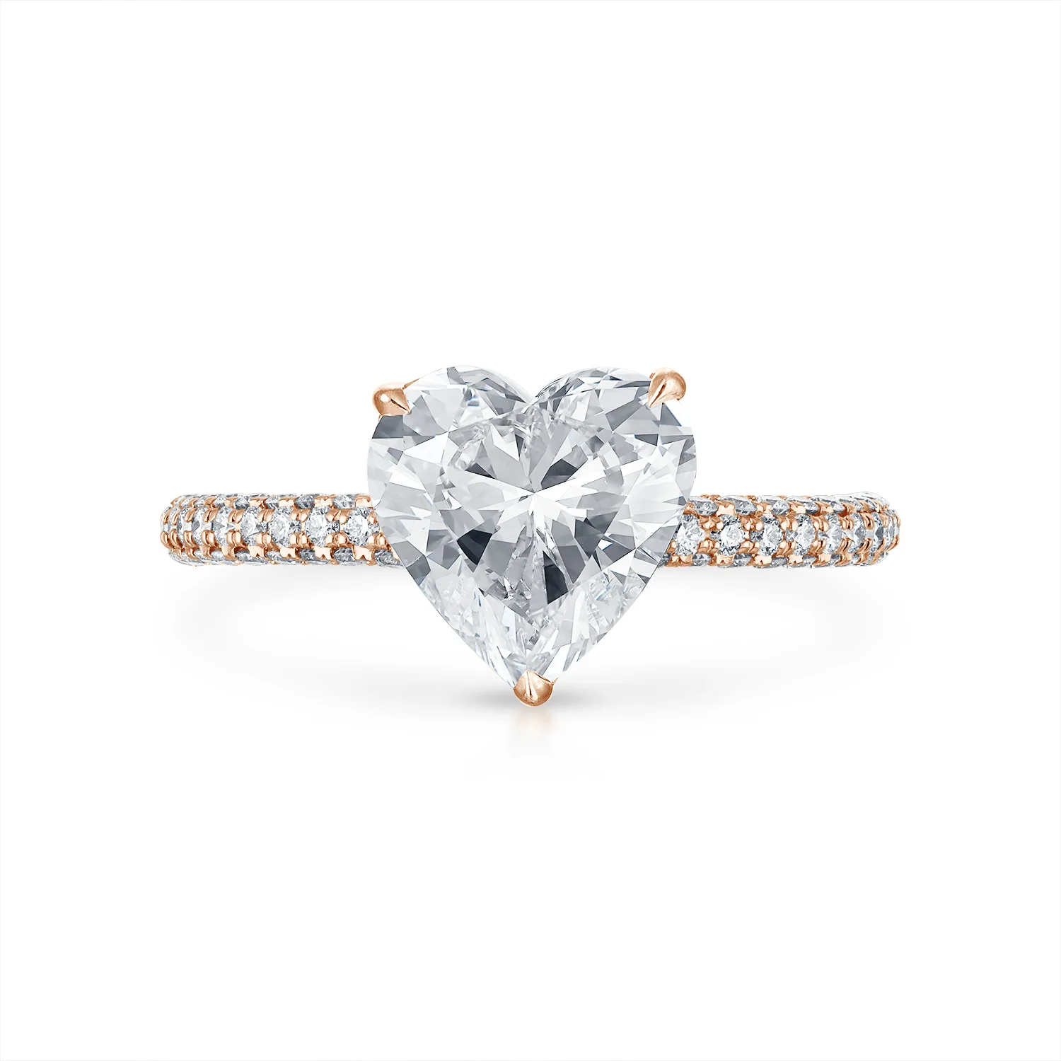 Three Sided Pave Engagement Ring - Image 17