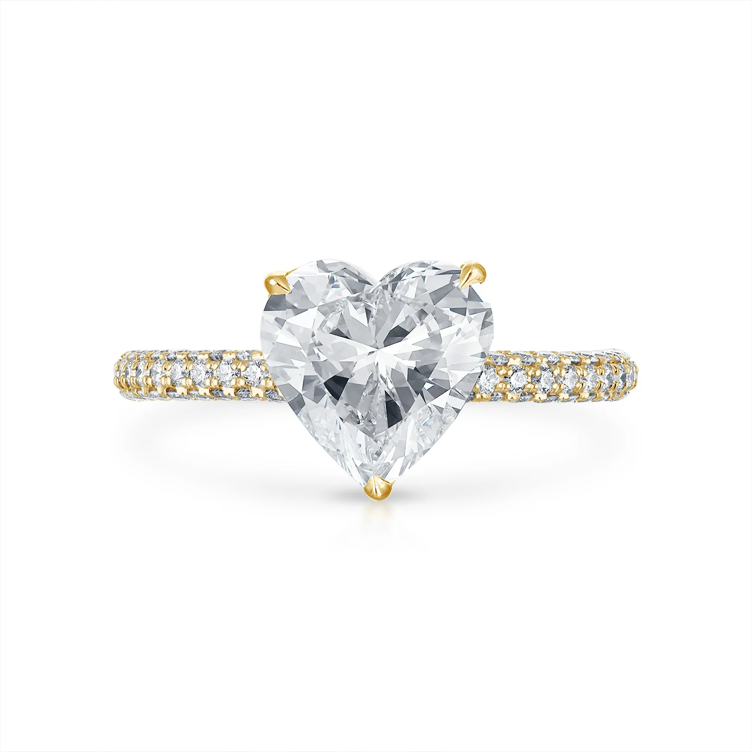 Three Sided Pave Engagement Ring - Image 18