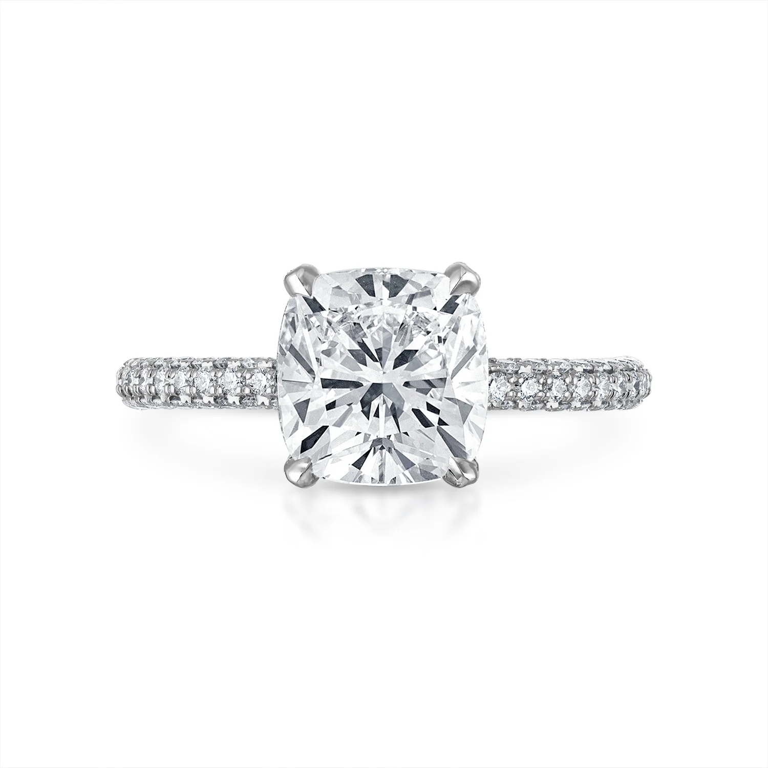 Three Sided Pave Engagement Ring - Image 19