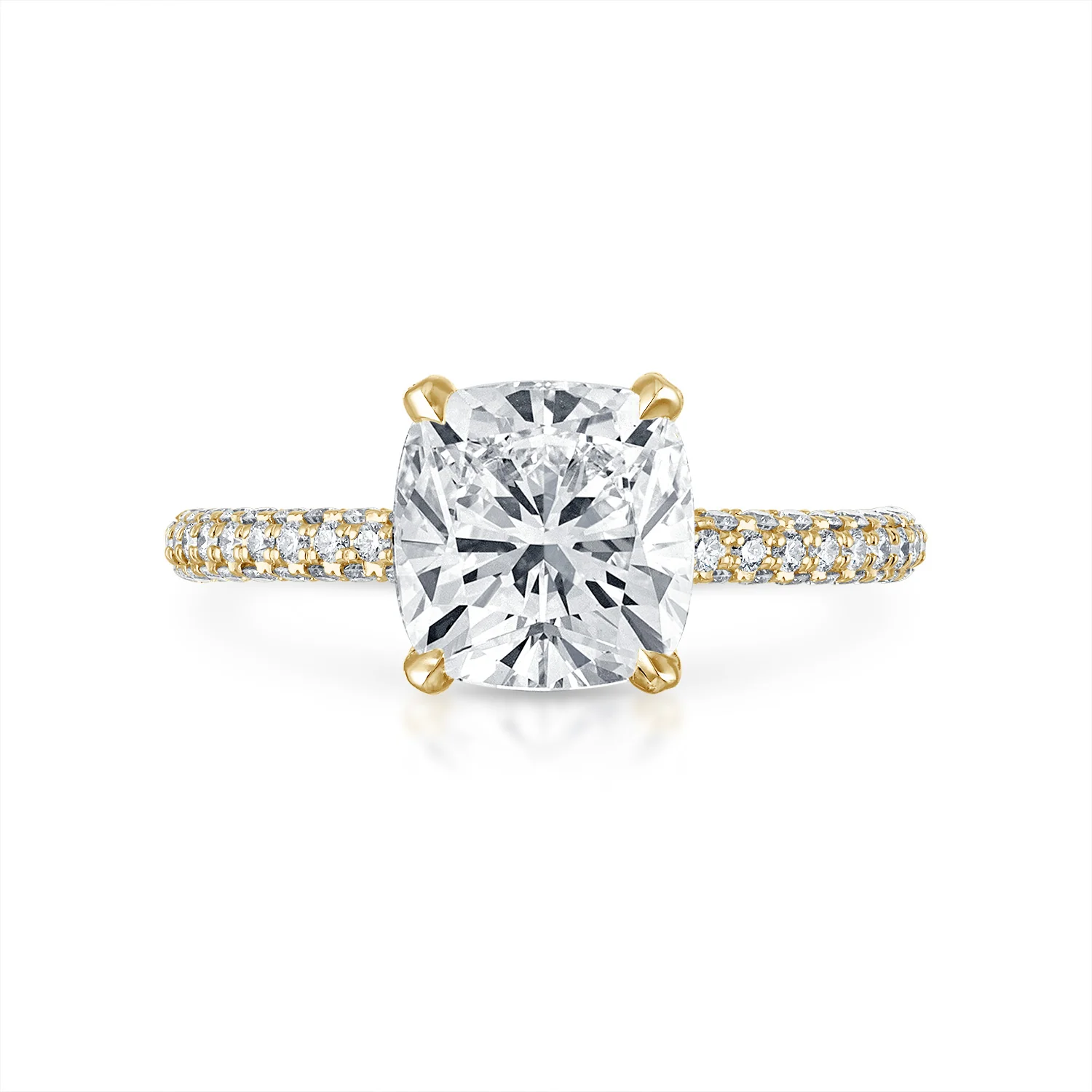 Three Sided Pave Engagement Ring - Image 20