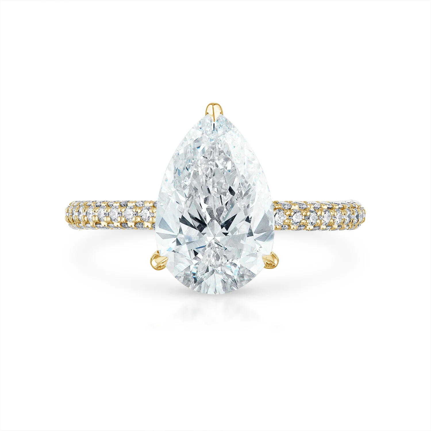 Three Sided Pave Engagement Ring - Image 26