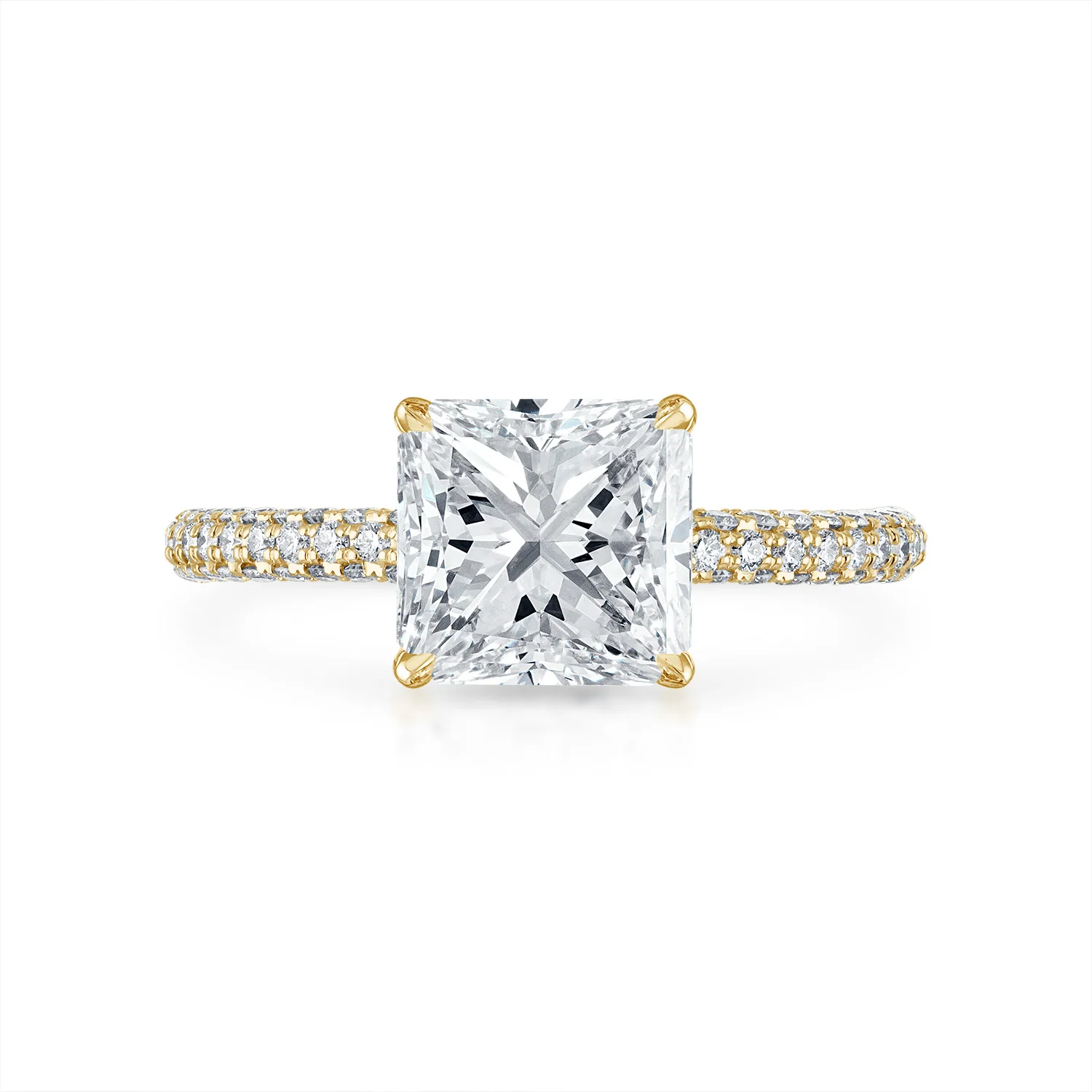 Three Sided Pave Engagement Ring - Image 29