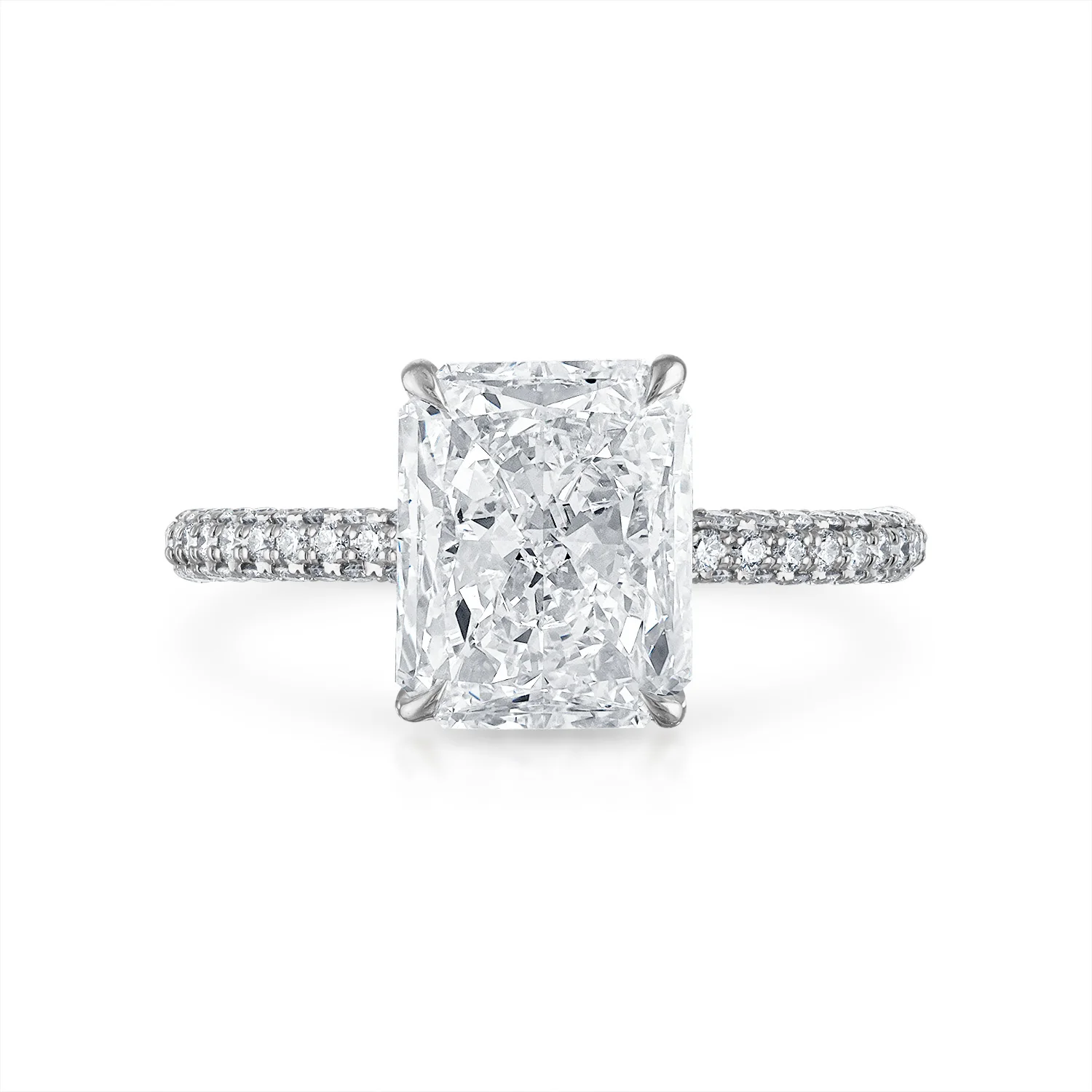 Three Sided Pave Engagement Ring - Image 31