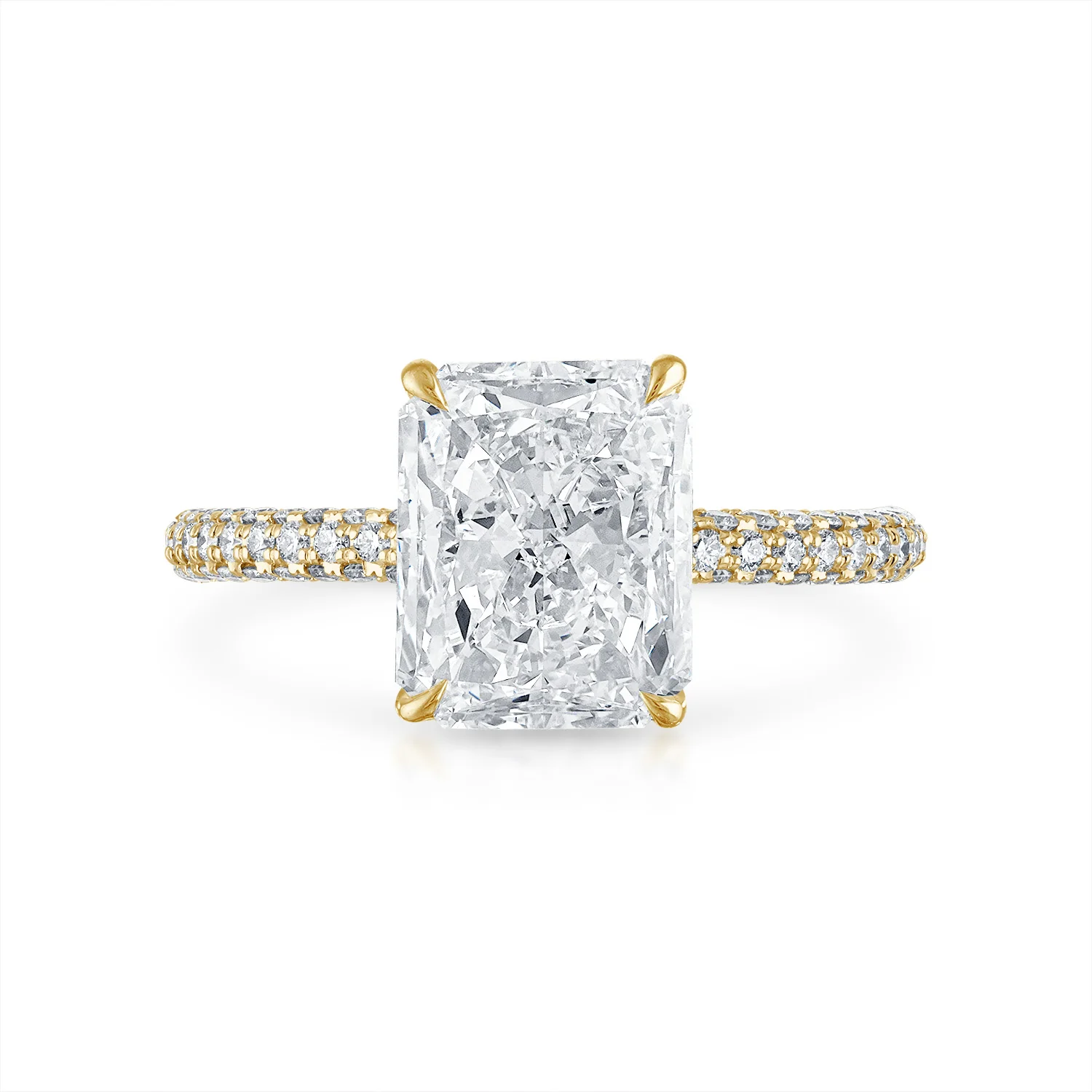 Three Sided Pave Engagement Ring - Image 32