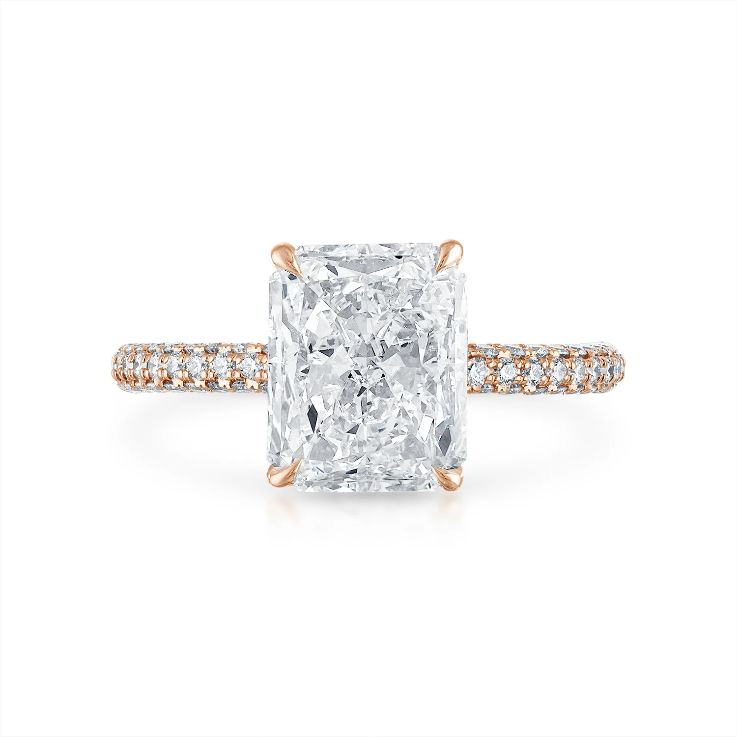 Three Sided Pave Engagement Ring - Image 33