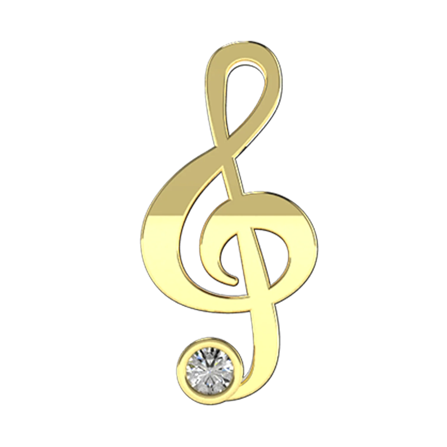 Treble Clef Slider Necklace Charm
