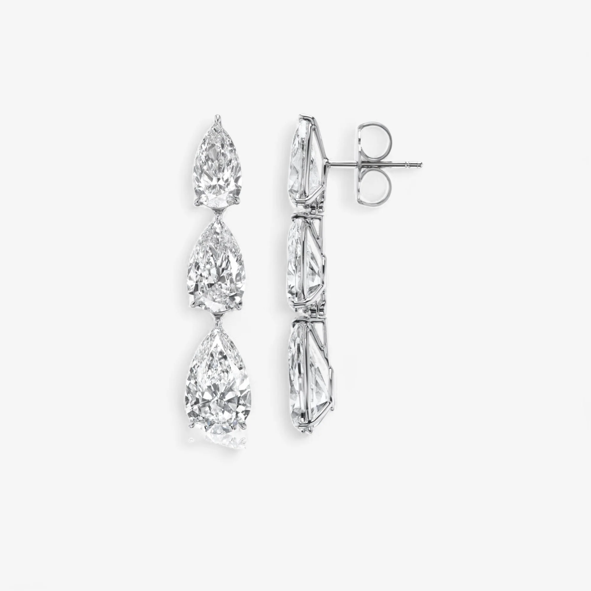 Signature Triple Pear Drop Earrings - Image 2
