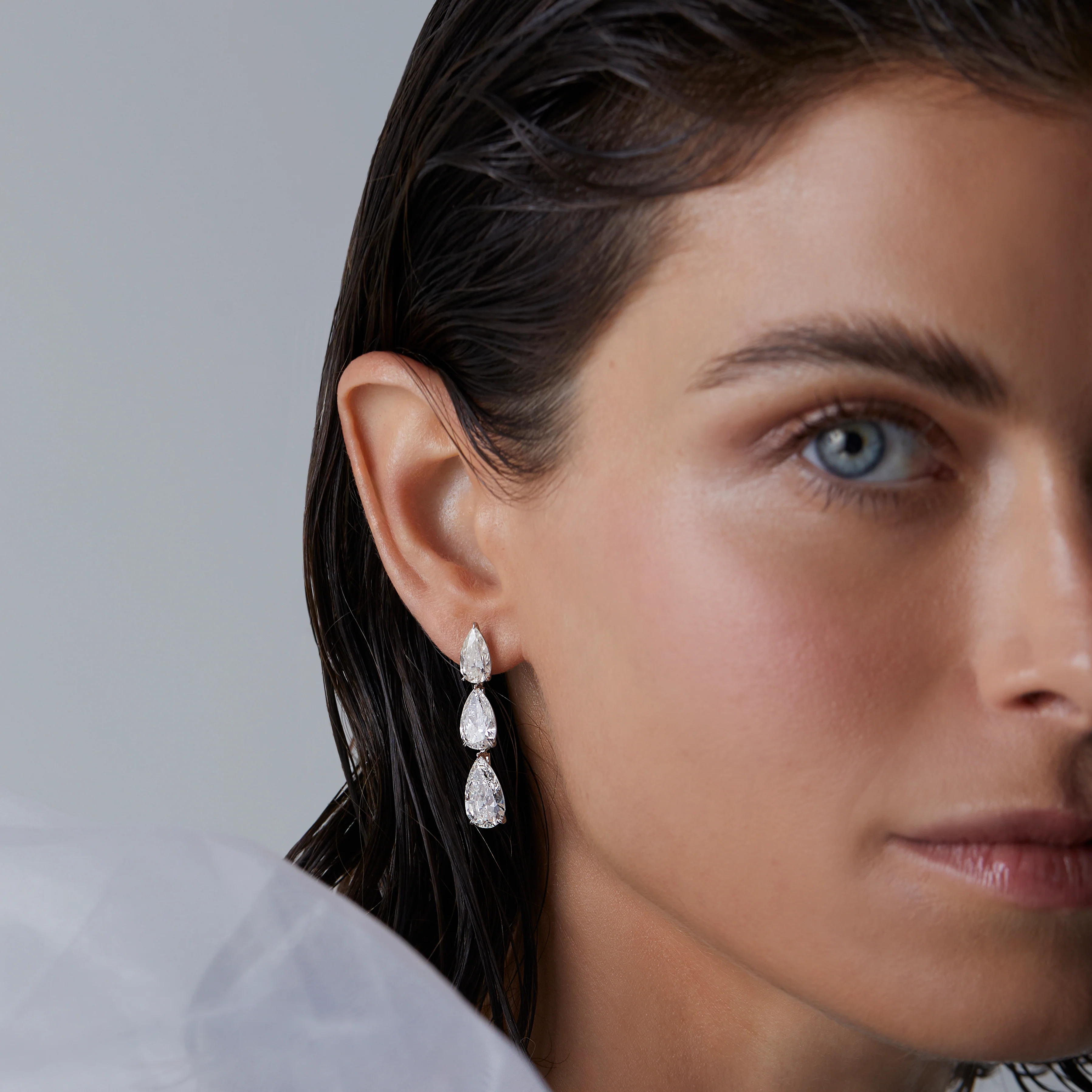 Signature Triple Pear Drop Earrings - Image 3