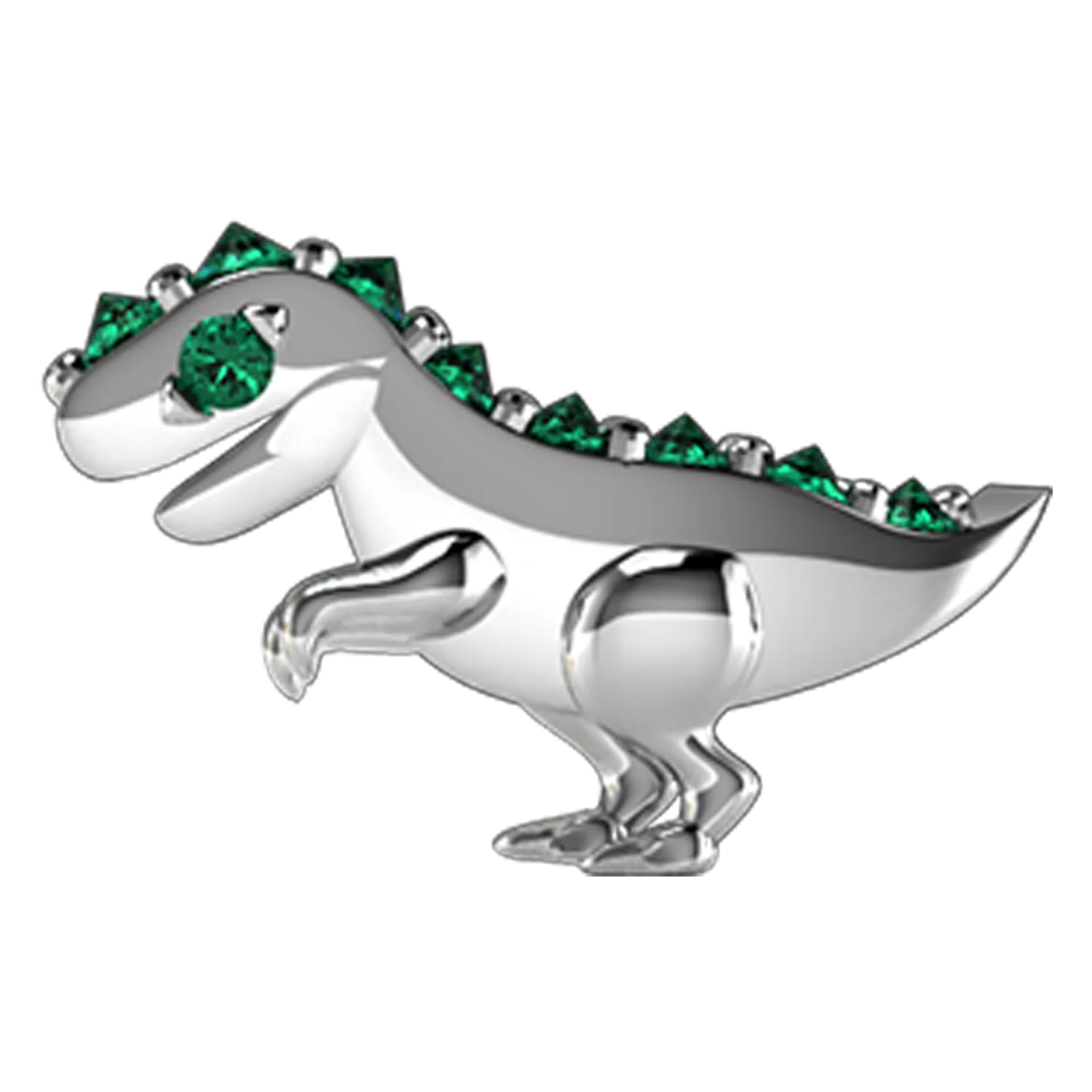 Tsavorite Dinosaur Slider Charm - Image 4