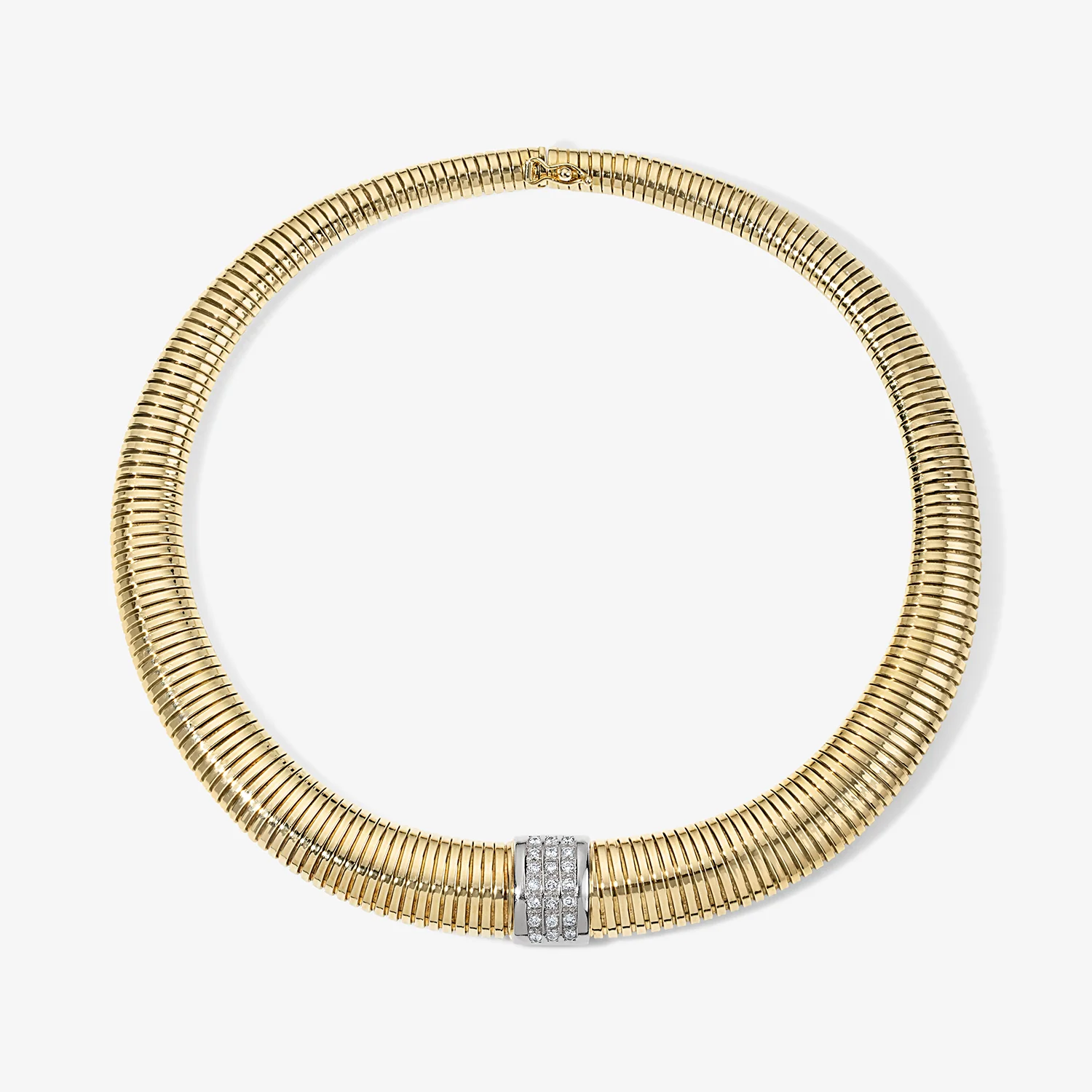 Tubogas Collar with Diamond Center