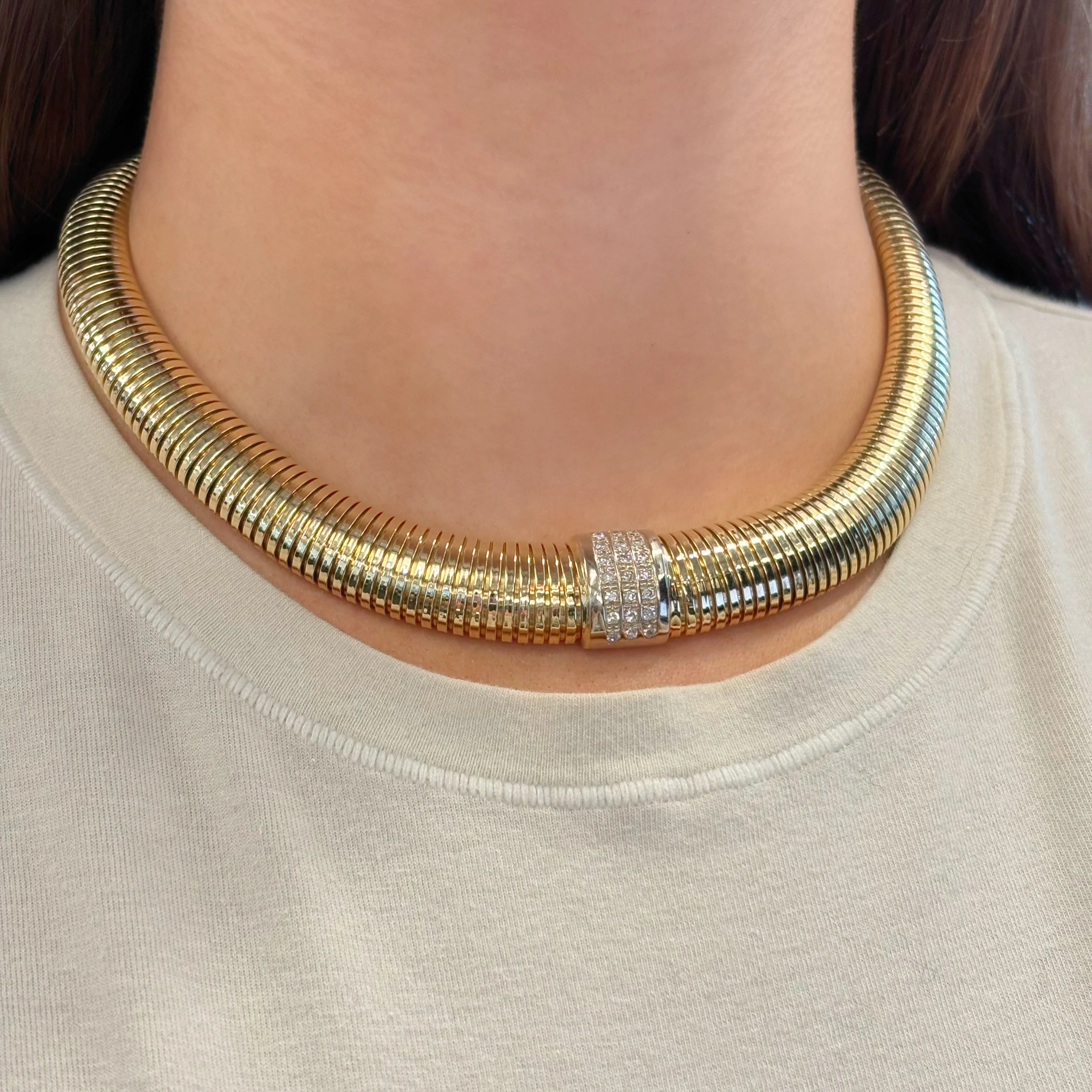 Tubogas Collar with Diamond Center - Image 3
